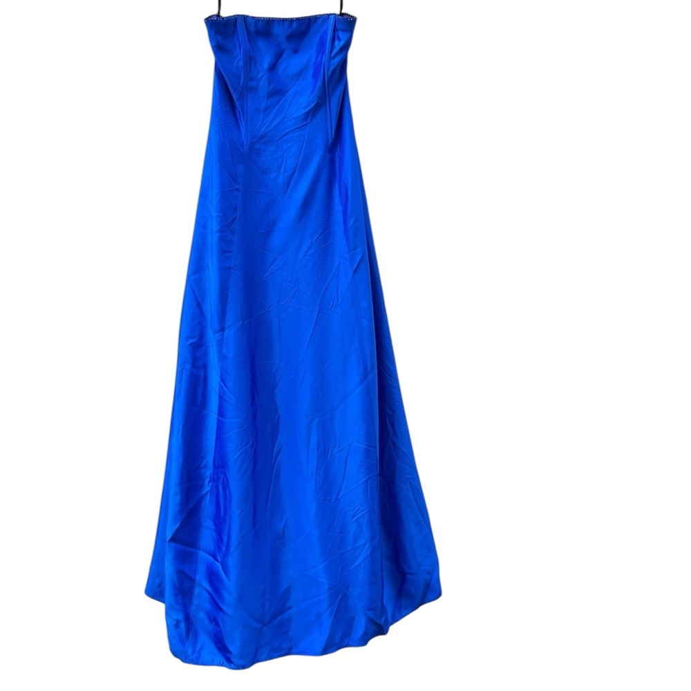 Gunne Sax Jessica McClintock Blue Strapless Prom Gown Vintage‎ Y2k Formal Dress